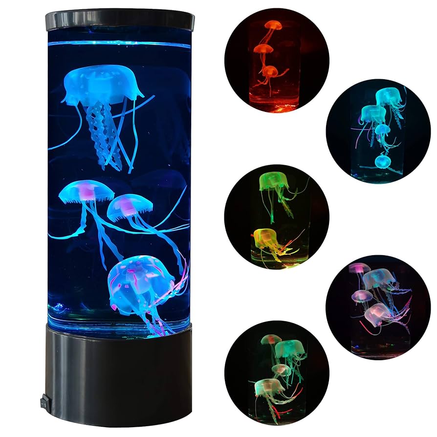 Jellyfish Lava Lamp Multi-Color Changing Aquarium Night